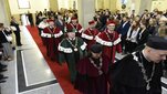 Image of the Rector's procession in the AGH University main hall