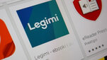 An image of a screen displaying an app store page with the logo of Legimi